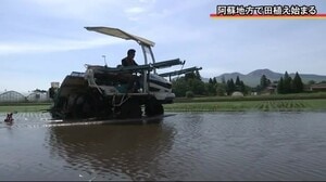 阿蘇地方で田植え始まる【熊本】