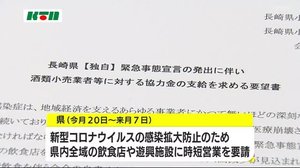小売酒販組合連合会などが長崎県に協力金支給を要望