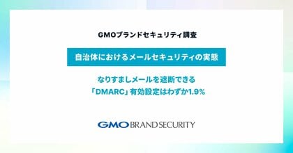 GMOブランドセキュリティ調査、【自治体におけるメールセキュリティの実態】全国862自治体の3分の2がなりすまし対策未整備