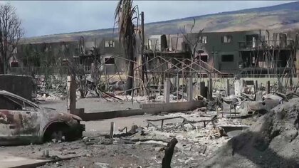 被害甚大・ラハイナに立ち入り許可　カメラが捉えたのは…焼け野原と化した街　1300人以上安否不明【ハワイ山火事】