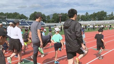 親子で陸上競技を楽しむ　初開催 「速く走れるようになった」　岩手県盛岡市