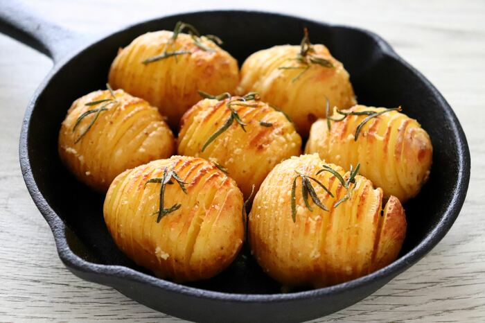 皮がおいしいハッセルバックポテト