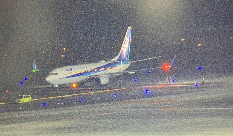 【速報】広島空港で全日空の航空機が停止　｜FNNプライムオンライン
