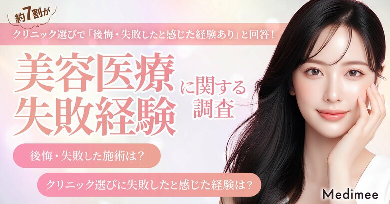 【美容医療の選び方・失敗実態調査】約7割がクリニック選びで後悔。原因と判断基準を徹底分析