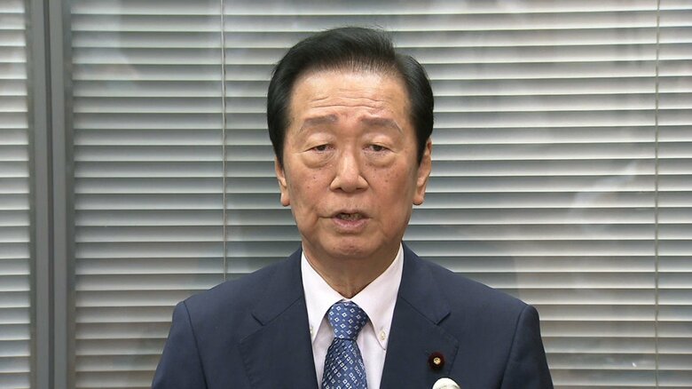 記者会見を行った立憲・小沢一郎衆院議員（7月31日）