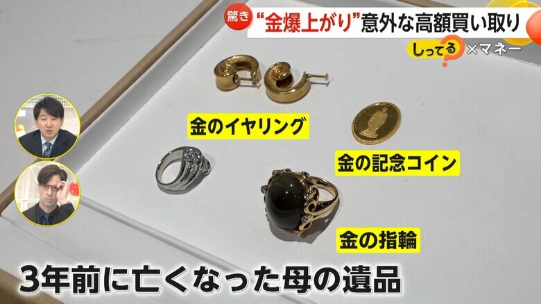 持ち込まれた金製品