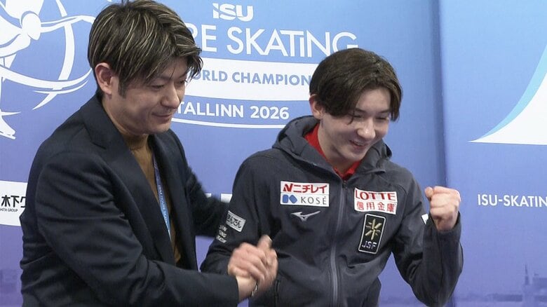 点数が出るとガッツポーズを見せた中田