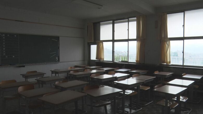 旧城北小学校　撮影が行われた5年2組の教室