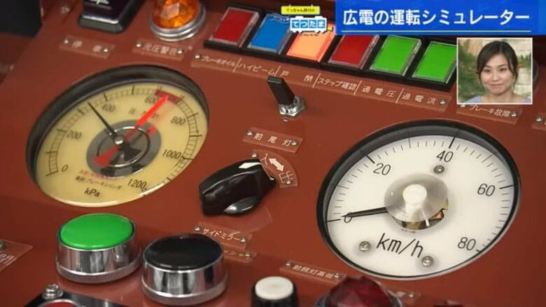 シミュレータの計器類